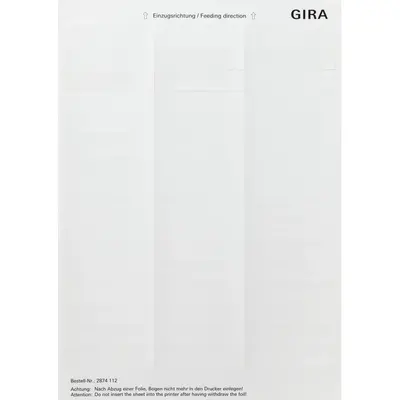 Gira tekstvl 15,8x67 wit se48 (2874112)