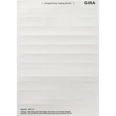 Gira tekstvl 11,7x66 wit se63 (2876112)
