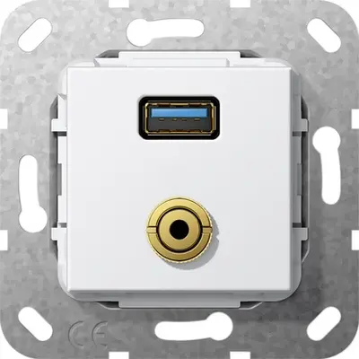 Gira aansl USB3/mj klauwbevestiging comm (568703)