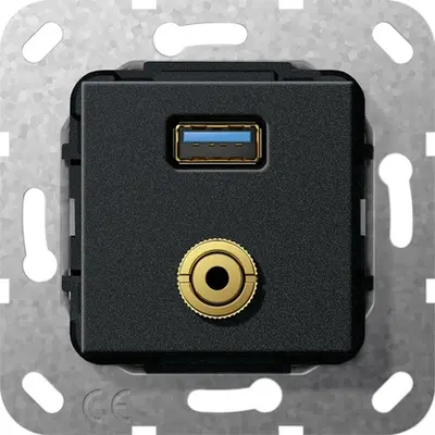 Gira aansl USB3/mj klauwbevestiging zmt comm (568710)