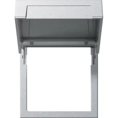 Gira opvulring 45x45mm klapdeksel Systeem 55 aluminium mat (265826)
