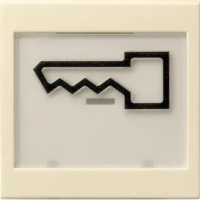 Gira schakelwip tekstkader groot symbool deur Systeem 55 creme glans (021801)