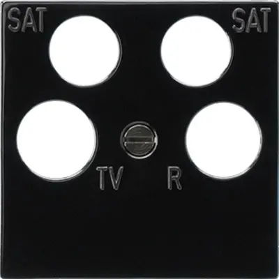 Gira inzpl 4x coax sat2 zwart Systeem 55 (025910)