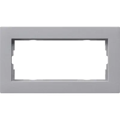 Gira afdekraam 2-voudig zonder middenstijl E2 vlak aluminium mat (1002255)