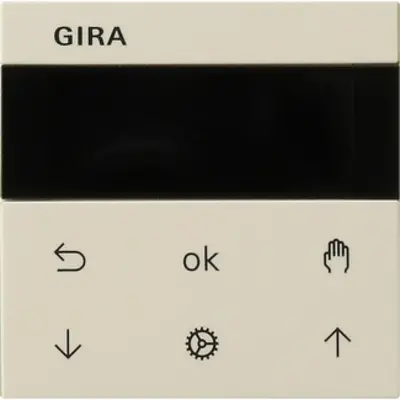 Gira jaloezie- en schakelklok knop met display Systeem 3000 Systeem 55 creme (536601)
