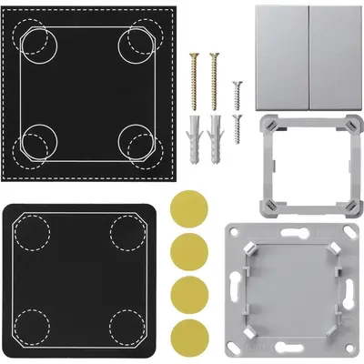 Gira enoc wandzender 2-voudig Systeem 55 aluminium (823226)