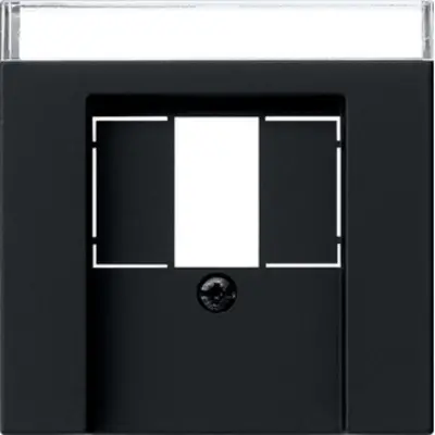 Gira centraalplaat USB / luidspreker tekstkader Systeem 55 zwart mat (0876005)