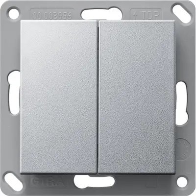 Gira EnOcean draadloze wandzender 2-voudig Systeem 55 aluminium mat (242226)