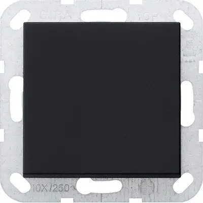 Gira drukvlakschakelaar wisselschakelaar Systeem 55 zwart mat (0126005)