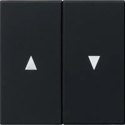 Gira schakelwip jaloezieschakelaar 2-voudig Systeem 55 zwart mat (0294005)