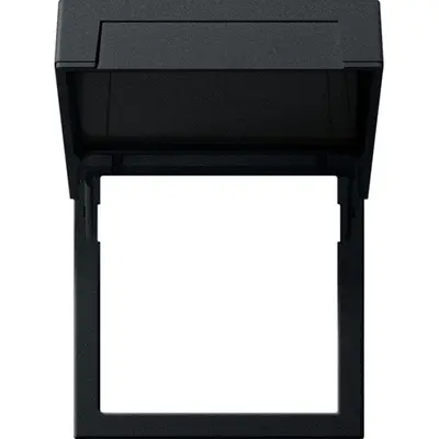 Gira opvulring 45x45mm klapdeksel Systeem 55 zwart mat (2658005)