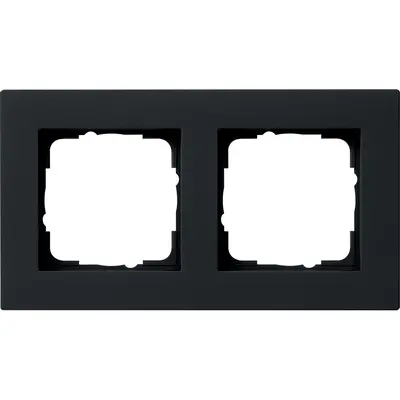 Gira afdekraam 2-voudig E2 vlak zwart mat (0212095)