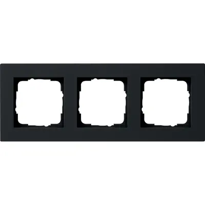 Gira afdekraam 3-voudig E2 vlak zwart mat (0213095)