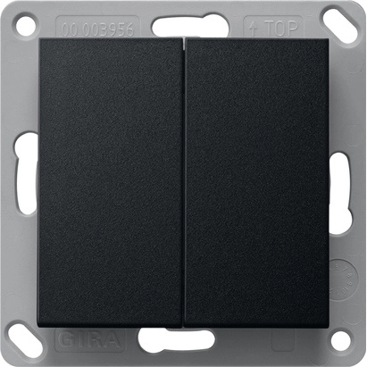 242127 | Gira System 55 Draadloze Wandzender Zuiver Wit Enkelvoudig Mat Wit Ral 9010 242127