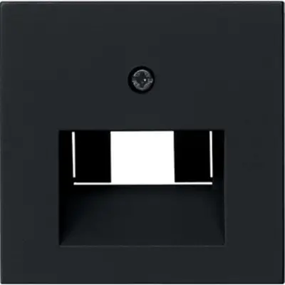 Gira centraalplaat RJ45 wandcontactdoos 1- en 2-voudig Systeem 55 zwart mat (0270005)
