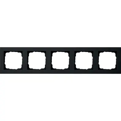 Gira afdekraam 5-voudig E2 zwart mat (021509)