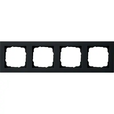 Gira afdekraam 4-voudig E2 zwart mat (021409)
