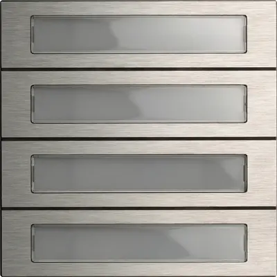 Gira belknopmod. 4-v System 106 edelstaal V4A (5534914)