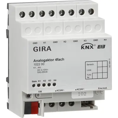 Gira KNX analoge actor 4-voudig DIN (102200)