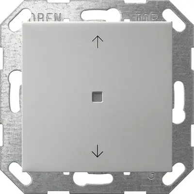 Gira drukcontact met 1-voudige wip en pijlsymbolen voor Gira One en KNX Systeem 55 edelstaal (5172600)