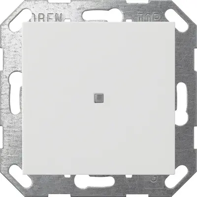 Gira drukcontact met schakelwip 1-voudig zuiver wit glans voor Gira One en KNX systeem (517103)