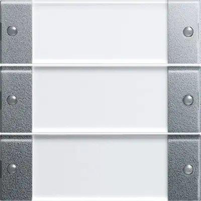 Gira wippenset drievoudig met tekstkader systeem 55 aluminium (213326)