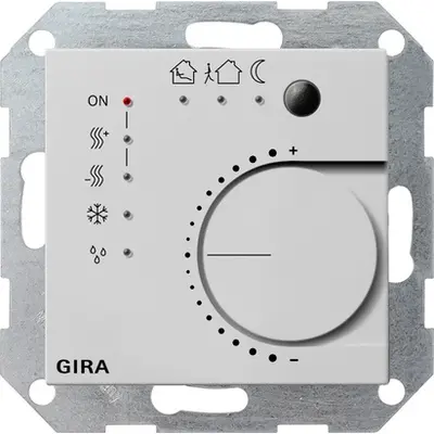 Gira KNX thermostaat met drukcontactinterface 4-voudig Systeem 55 grijs mat (2100015)