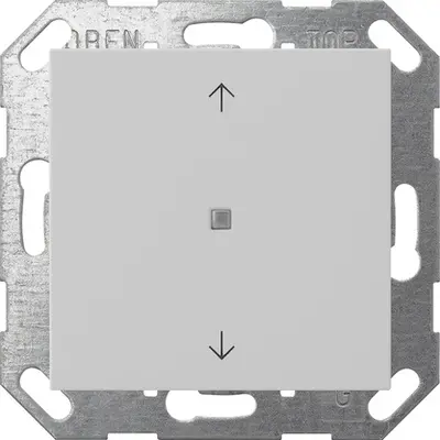 Gira drukcontact met 1-voudige wip en pijlsymbolen voor Gira One en KNX Systeem 55 grijs mat (5172015)