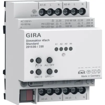 Gira dimactor 4-voudig Standard voor Gira One en KNX systeem (201500)