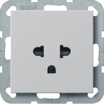 Gira wandcontactdoos EURO-US Systeem 55 grijs mat (2840015)