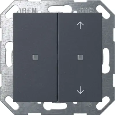 Gira KNX drukcontact 2-voudig Systeem 55 antraciet mat (517528)