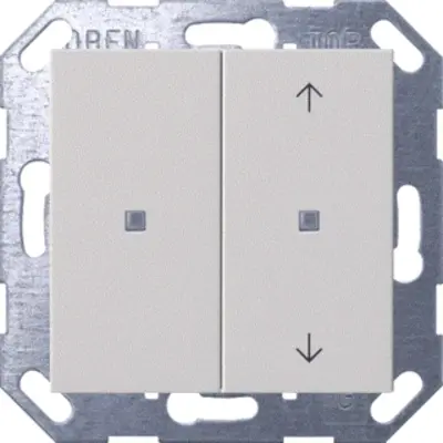 Gira drukcontact met onbedrukte wip en wip met pijlsymbolen voor Gira One en KNX Systeem 55 grijs mat (5175015)