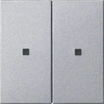 Gira KNX RF bedieningselement-opzetstuk 2-voudig Systeem 55 aluminium mat (510726)