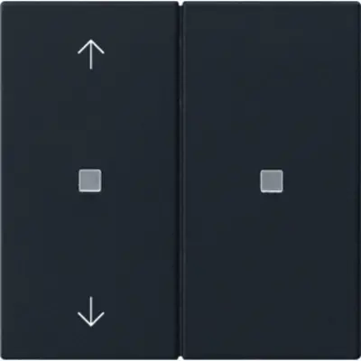 Gira KNX RF bedieningselement-opzetstuk 2-voudig met pijlsymbolen Systeem 55 zwart mat (5108005)
