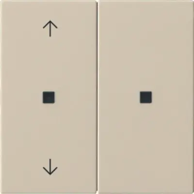 Gira KNX RF bedieningselement-opzetstuk 2-voudig pijlen Systeem 55 creme glans (510801)