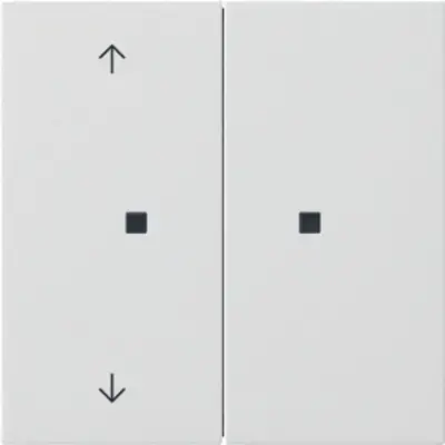 Gira KNX RF bedieningselement-opzetstuk 2-voudig pijlen F100 wit glans (5108112)
