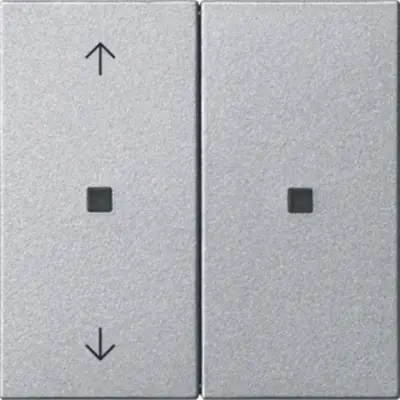 Gira KNX RF bedieningselement-opzetstuk 2-voudig pijlen Systeem 55 aluminium mat (510826)