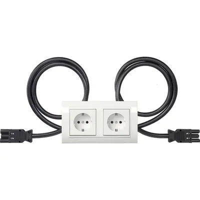 Gira wandcontactdoos RA 2-voudig compleet wandgoot Type 10 stekerbaar Standaard 55 breed wit glans (4931023)