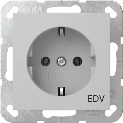 Gira wandcontactdoos randaarde EDV Systeem 55 grijs mat (4458015)