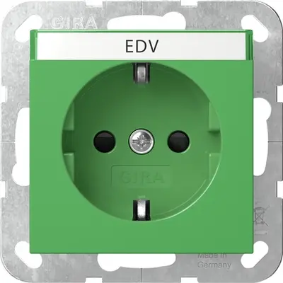 Gira wandcontactdoos randaarde EDV Systeem 55 groen glans (4462107)