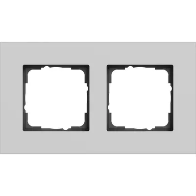 Gira afdekraam 2-voudig Esprit aluminium grijs mat (0212405)