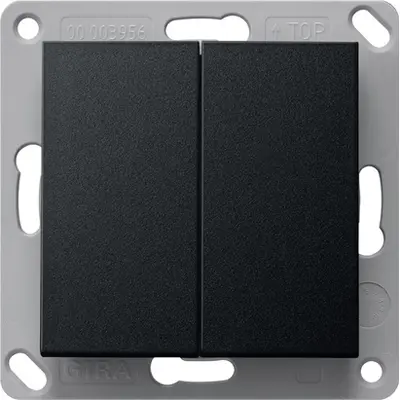 Gira RF wandzender 2-voudig voor KNX Systeem 55 zwart mat (5178005)