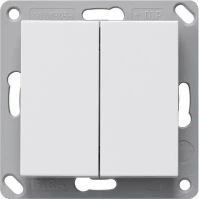 Gira RF wandzender 2-voudig voor KNX Systeem 55 wit glans (517803)