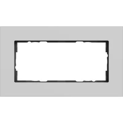 Gira afdekraam 2-voudig zonder middenstijl Esprit aluminium grijs mat (1002405)