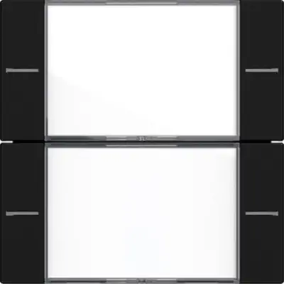 Gira wippenset 2-voudig tekstkader Tastsensor 4.55 zwart mat (5772005)