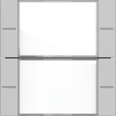 Gira wippenset 2-voudig tekstkader Tastsensor 4.55 grijs mat (5772015)
