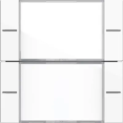 Gira wippenset 2-voudig tekstkader Tastsensor 4.55 wit glans (577203)