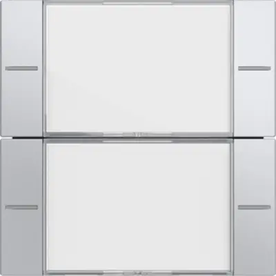 Gira wippenset 2-voudig tekstkader Tastsensor 4.55 aluminium mat (577226)