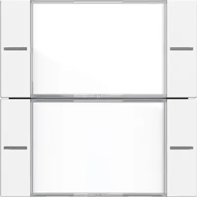 Gira wippenset 2-voudig tekstkader Tastsensor 4.55 wit mat (577227)