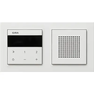 Gira inbouwradio IP compleet met luidspreker en afdekraam Gira E2 wit glans (232029)